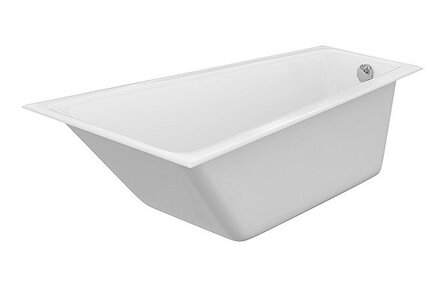 Cersanit CREA 160x100 ASYMETRICKÁ VAŇA, akrylátová, ľavá biela, vrátane nožičiek S301-232