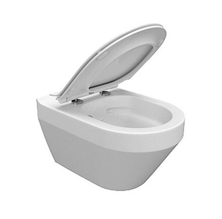 Cersanit CREA WC MISA ZÁVESNÁ + SEDÁTKO DUROPLAST, SLIM, ODNÍMATEĽNÉ, biele S701-212
