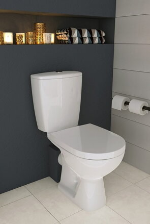 Cersanit ARTECO SEDÁTKO Soft Close, DUROPLAST, ANTIBAKT., ODNÍMATEĽNÉ, biela K667-001