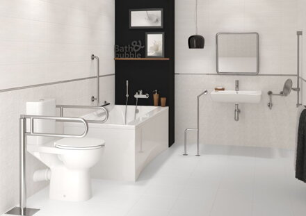 Cersanit ETIUDA WC MISA STOJACA PRE TELESNE POSTIHNUTÝCH BEZ SEDÁTKA, Clean On, biele keramické K11-0221