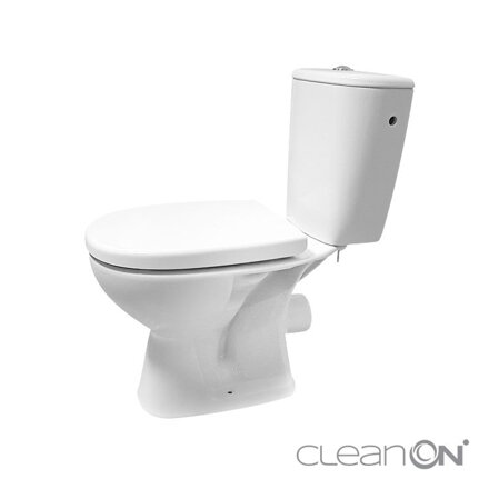 Cersanit ARTECO WC MISA STOJACA, Clean On, vodor. Odp 3/6 l, prívod vody z boku + sedátko duroplast, biele keramické K667-052