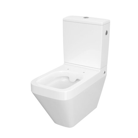 Cersanit CREA WC MISA STOJACA, Clean On + sedátko SLIM duroplast, biele keramické K114-022