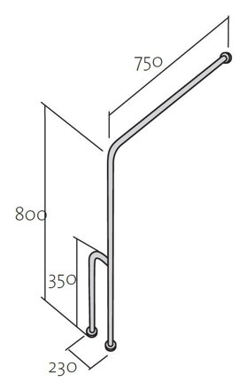 Cersanit ETIUDA MADLO DO PODLAHY A STENY PRE WC ĽAVÉ 75x80 cm, chróm K97-038