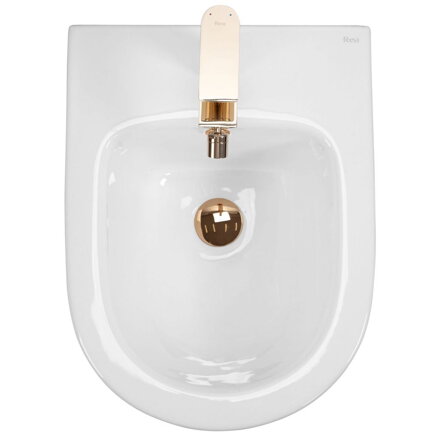 Rea CARLO MINI BIDET ZÁVESNÝ, 33x37x49, bielo-zlatý, C6990