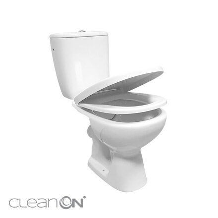 Cersanit ARTECO WC MISA STOJACA, Clean On, vodor. Odp 3/6 l, prívod vody z boku + sedátko duroplast, biele keramické K667-052