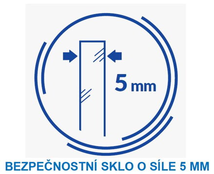 Cersanit EASY NEW 115x140 VAŇOVÁ ZÁSTENA, 2 DIELNA PRAVOĽAVÁ, profil chróm, číre sklo S301-290
