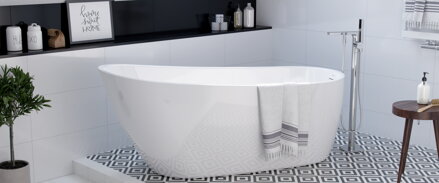 Excellent COMFORT 2.0 VAŇA VOĽNE STOJACA 175x74, biela akrylátová WAEX.CMP2.17WH