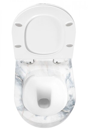 Rea WC - CARLOS RIMLESS SO SEDÁTKOM DUROPLAST/SLIM/ZM ZÁVESNÁ MISA, granit mat, keramická REA-C8003