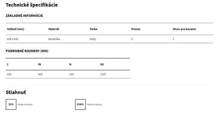 Excellent FILINA 2.0 UMÝVADLO NA DOSKU 63 cm, keramické, biele CEAC.630.420.WH