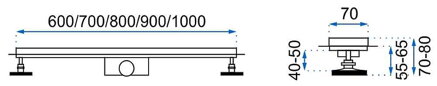 Rea NEO & PURE N PRO NEREZOVÝ SPRCHOVÝ ŽĽAB 900 mm, čierny matný REA-G8908