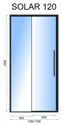 Rea SOLAR 120 SPRCHOVÉ DVERE, sklo číre, zlatá REA-K6548