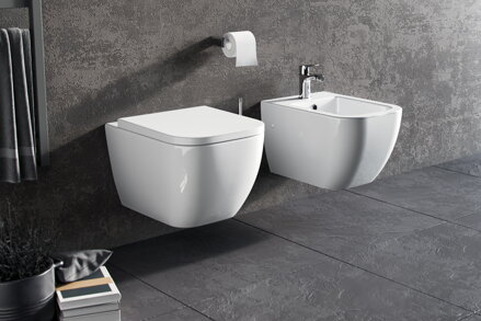 Excellent WC NESS MISA ZÁVESNÁ SO SEDÁTKOM, biela keramická CENL.3509.500.WH