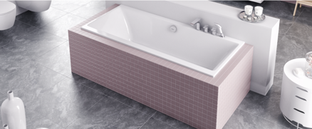 Excellent PRYZMAT SLIM 170x75,5 VAŇA OBDĹŽNIKOVÁ, biela WAEX.PRY17WHS