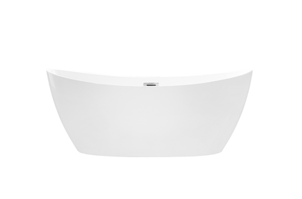 Besco AYLA 170 VAŇA VOĽNE STOJACA 170x80, biela sanitárny akrylát, klik-klak chróm WAS-170-A