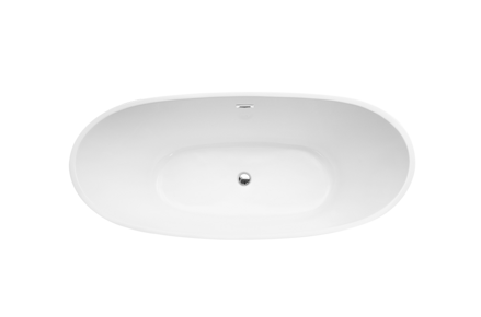 Besco AYLA 170 VAŇA VOĽNE STOJACA 170x80, biela sanitárny akrylát, klik-klak chróm WAS-170-A