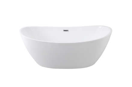 Besco AYLA 170 VAŇA VOĽNE STOJACA 170x80, biela sanitárny akrylát, klik-klak chróm WAS-170-A