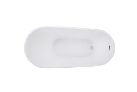 Besco MELODY 150 VAŇA VOĽNE STOJACA 150x80, biela sanitárny akrylát, klik-klak chróm WAS-150-M