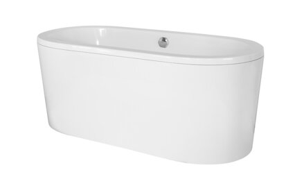 Besco VICTORIA 185 VAŇA VOĽNE STOJACA, 185x83 biela s panelom sanitárny kompozit WKV-185-WO