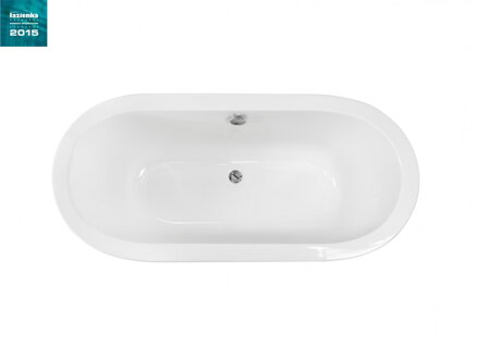 Besco VICTORIA 185 VAŇA VOĽNE STOJACA, 185x83 biela s panelom sanitárny kompozit WKV-185-WO
