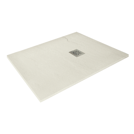Aquatek TOP OBDĹŽNIKOVÁ SPRCHOVÁ VANIČKA 100x80 krémová z liateho mramoru