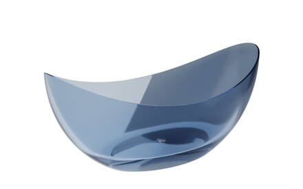 Besco AXYA BLUE WAVE 180 VAŇA VOĽNE STOJACA 180x80, modrá zo syntetickej živice, klik-klak biely WAA-180-BWW