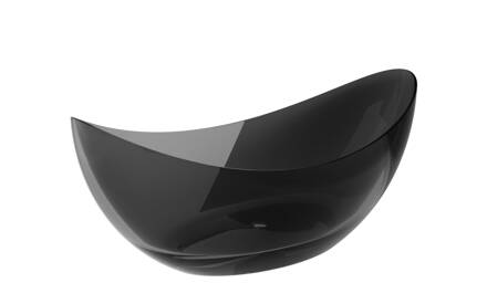 Besco AXYA CARBON GREY 180 VAŇA VOĽNE STOJACA 180x80, sivá zo syntetickej živice, klik-klak biely WAA-180-CGW