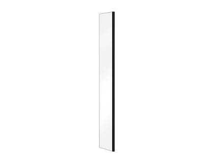 Besco AVEO BLACK/AVEO DUE BLACK PANEL KU PEVNEJ SPRCHOVEJ STENE 30x195 do kombinácie, čierna matná, sklo číre PAB-30-195-C