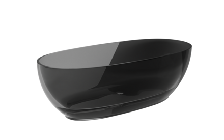 Besco MEXA CARBON GREY 170 VAŇA VOĽNE STOJACA 170x78, sivá zo syntetickej živice, klik-klak biely WAM-170-CGW