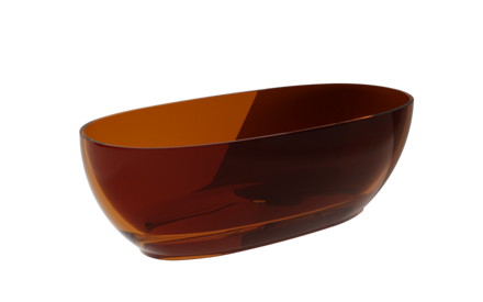 Besco MEXA EARTH RUST 170 VAŇA VOĽNE STOJACA 170x78, oranžová zo syntetickej živice, klik-klak biely WAM-170-ERW