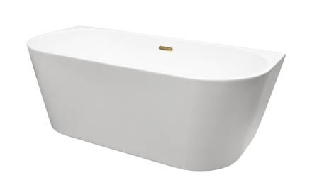 Besco VICA NEW 170 VAŇA VOĽNE STOJACA 170x80, biela sanitárny akrylát, prepad slim klik-klak chróm WAS-170VN
