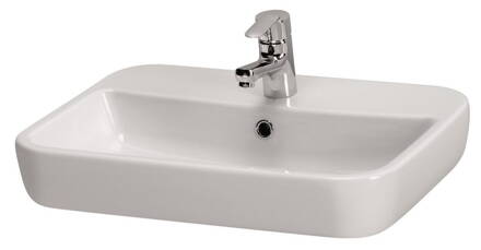 Cersanit CASPIA UMÝVADLO NA DOSKU 60 cm, biele keramické K11-0095