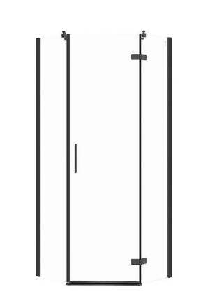 Cersanit JOTA PÄŤUHOLNÍKOVÝ SPRCHOVÝ KÚT 90x90x195, pravý, čierny profil, sklo číre S160-015