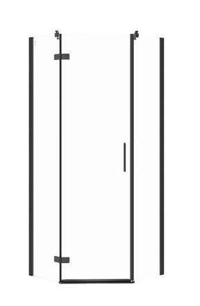 Cersanit JOTA PÄŤUHOLNÍKOVÝ SPRCHOVÝ KÚT 90x90x195, ľavý, čierny profil, sklo číre S160-016
