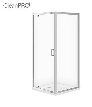 Cersanit ARTECO ŠTVORCOVÝ SPRCHOVÝ KÚT 90x90, chróm, sklo číre S157-010