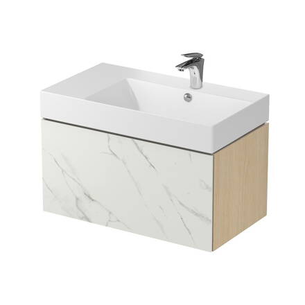Cersanit INVERTO SKRINKA UMÝVADLOVÁ 80 cm, svetlý dub/calacatta S930-017