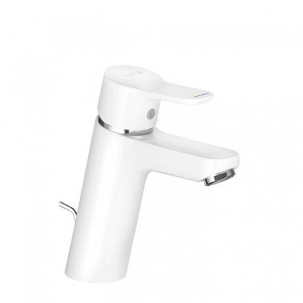 Kludi PURE&EASY JEDNOPÁKOVÁ BATÉRIA UMÝVADLOVÁ 100 DN 15 s odpadovou súpravou biela/chróm 372909165