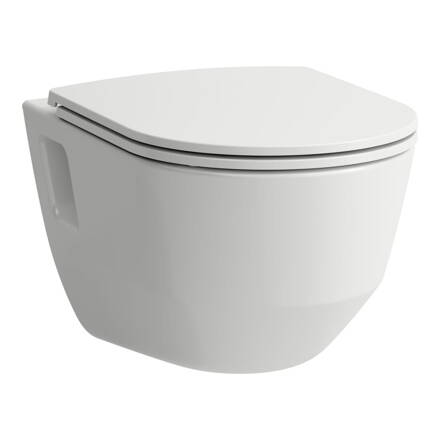 Laufen Pro ZÁVESNÉ WC S DOSKOU SLIM, SKLÁPANÍM SOFTCLOSE, rimless biele H8669540000001