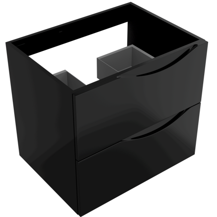LaVita KOLORADO BLACK LESK 60 SKRINKA POD UMÝVADLO 60 cm, čierna lesklá