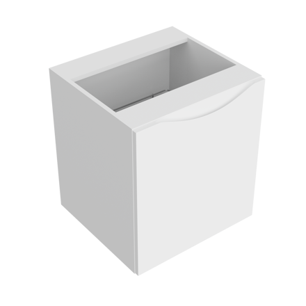 LaVita KOLORADO WHITE SKRINKA S KOŠOM 50,5 cm, biela lesklá