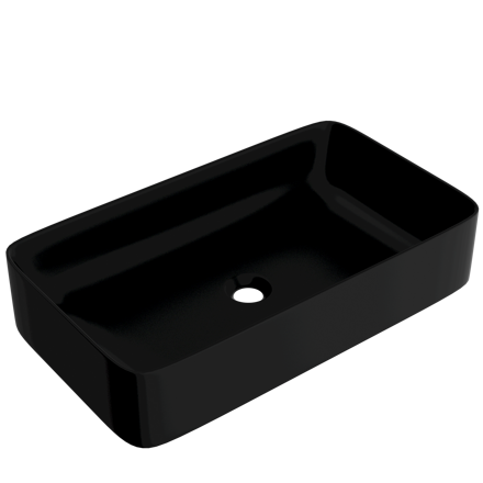 LaVita PASANA BLACK UMÝVADLO NA DOSKU 60,5 cm, čierne keramické