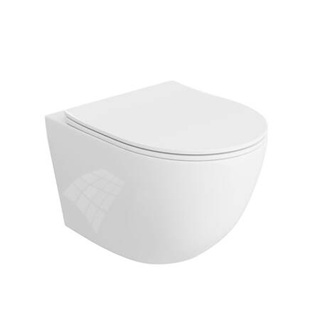 LaVita OTTO ZÁVESNÁ TOALETNÁ MISA, biela porcelánová