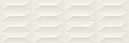 Marazzi COLORPLAY M4KT WHITE STR. CABOCHON 3D REKT. 30x90 obklad