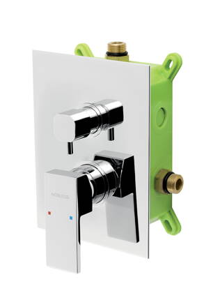 Novaservis Podomietková batéria s boxom 2 vývody, chrómová EDGE BOX36051R,0