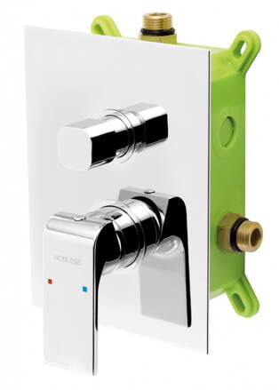 Novaservis Podomietková batéria s boxom 2 vývody, chrómová SHARP BOX37051R,0