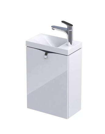 Oristo SIENA SKRINKA S UMÝVADLOM 40 cm, biela lesklá OR45-ZD1D-40-1