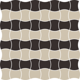 Paradyz MODERNIZM NERO MOZAIKA PRASOWANA K.3,6X4,4 MIX B 30,86X30,86 mozaika