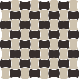 Paradyz MODERNIZM NERO MOZAIKA PRASOWANA K.3,6X4,4 MIX C 30,86X30,86 mozaika