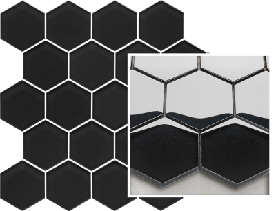 Paradyz Univerzálna MOZAIKA NERO HEXAGON 22X25,5 mozaika