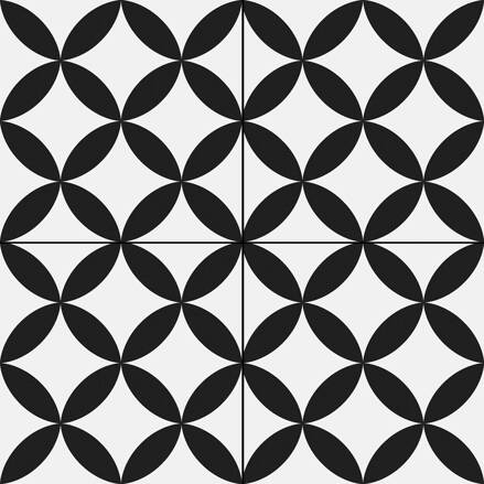 Prissmacer Ceramica CIRCLE BLACK MAT 45x45 dlažba