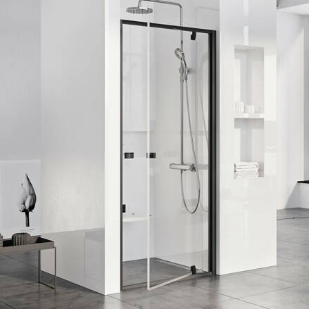 Ravak SPRCHOVÉ DVERE PDOP1-90 black + transparent 03G70300Z1